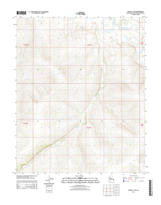 Candle C-3 NE Alaska US Topo Map Image