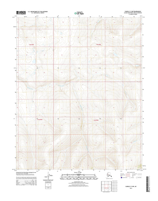 Candle C-3 NW Alaska US Topo Map Image