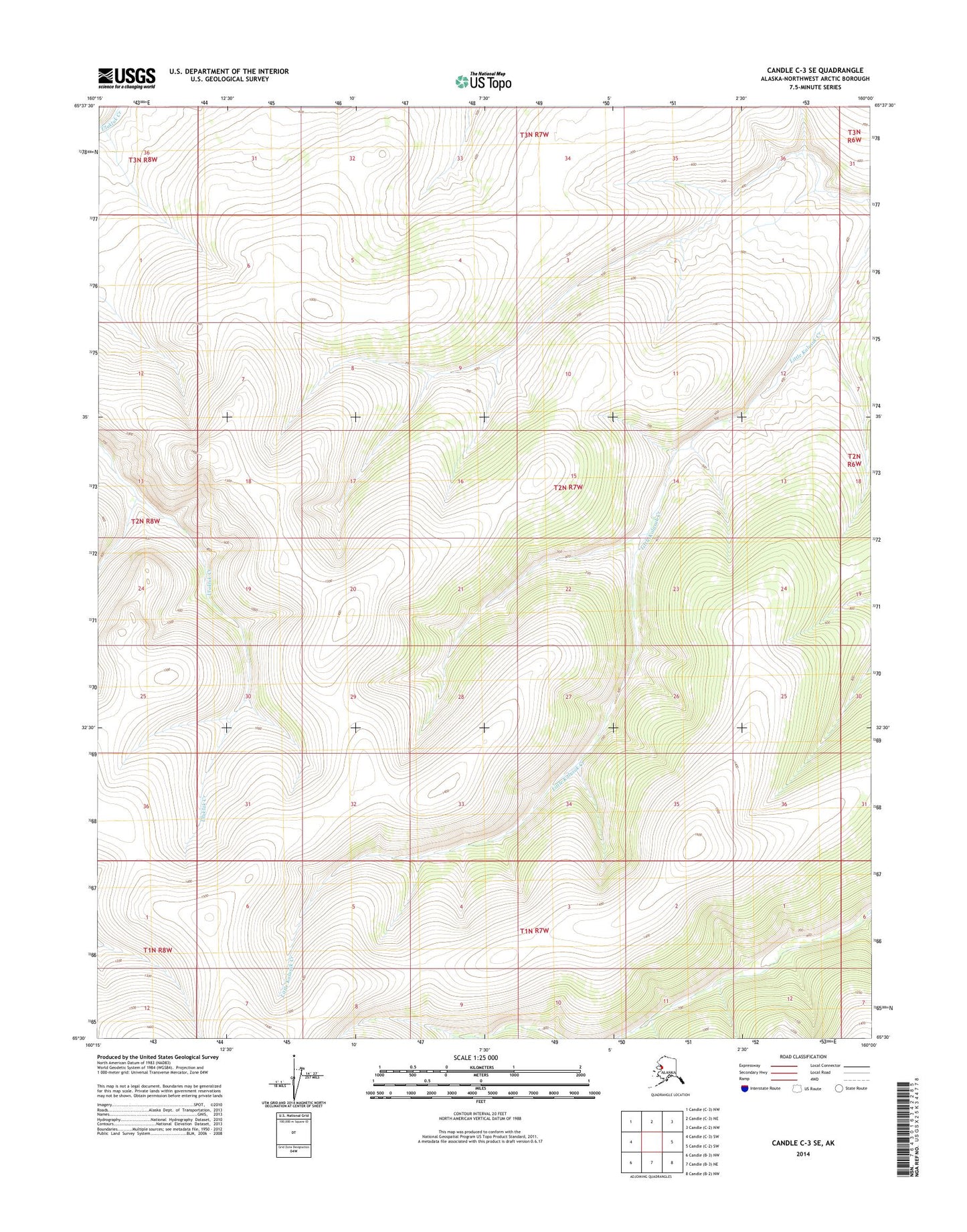 Candle C-3 SE Alaska US Topo Map Image