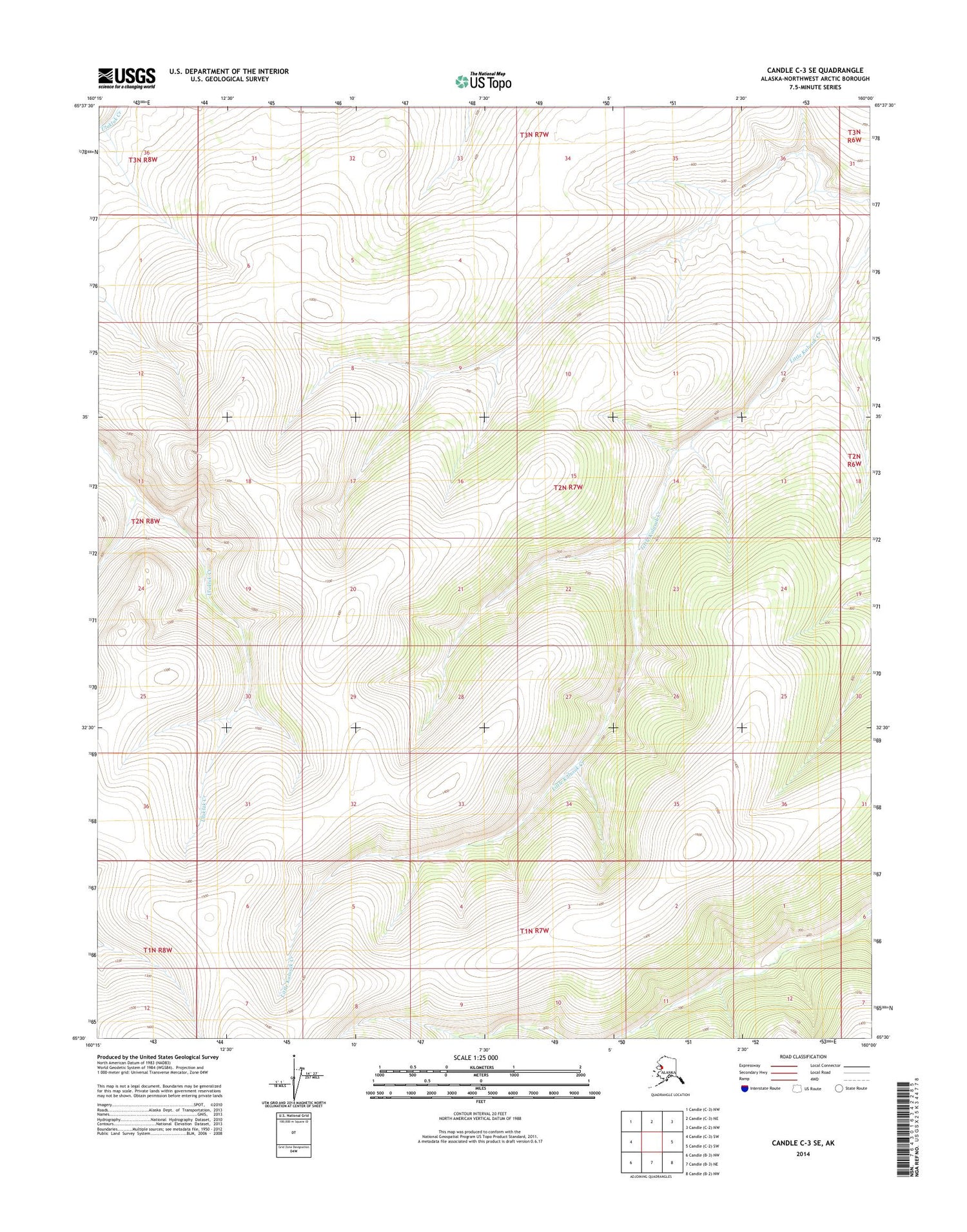 Candle C-3 SE Alaska US Topo Map Image