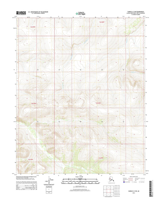 Candle C-3 SW Alaska US Topo Map Image