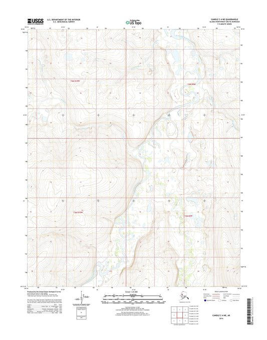 Candle C-4 NE Alaska US Topo Map Image