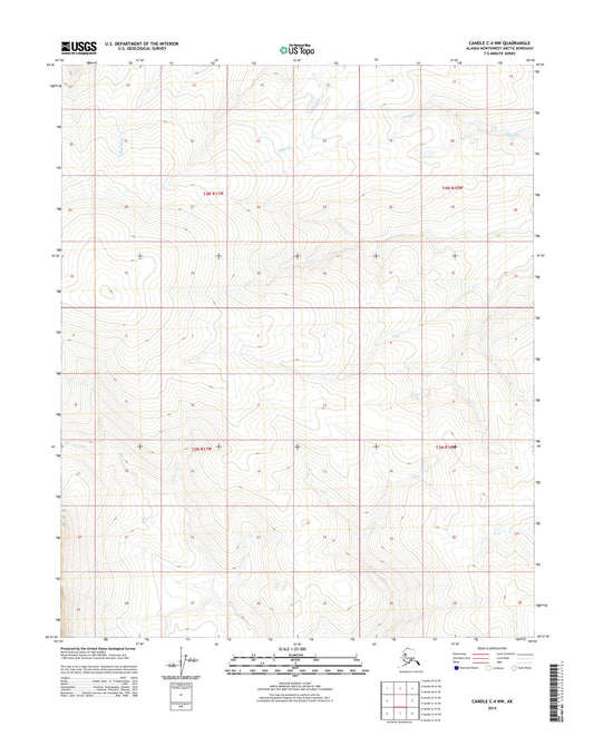 Candle C-4 NW Alaska US Topo Map Image