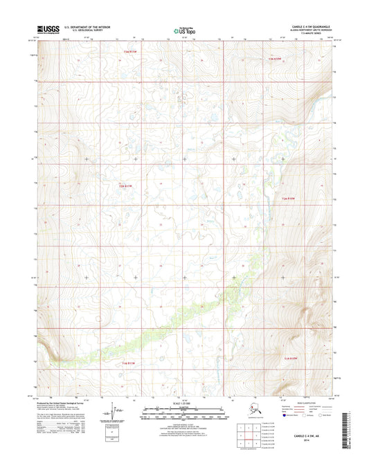 Candle C-4 SW Alaska US Topo Map Image