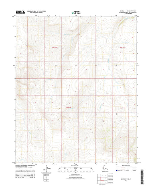 Candle C-5 NE Alaska US Topo Map Image