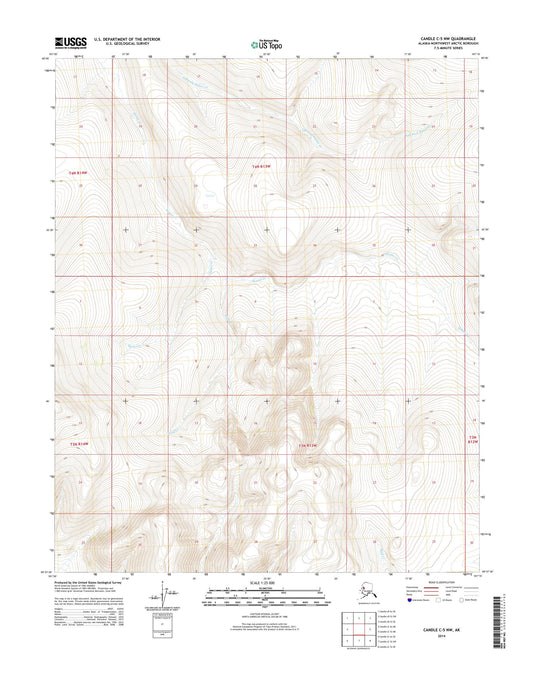 Candle C-5 NW Alaska US Topo Map Image