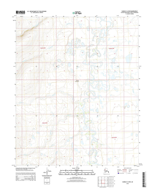 Candle C-6 NW Alaska US Topo Map Image