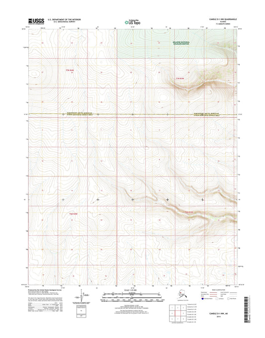 Candle D-1 NW Alaska US Topo Map Image