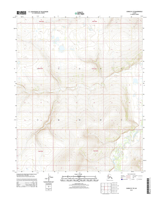 Candle D-1 SE Alaska US Topo Map Image