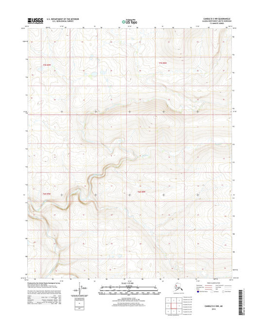 Candle D-3 NW Alaska US Topo Map Image