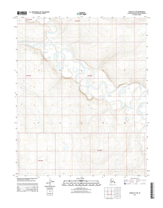 Candle D-3 SW Alaska US Topo Map Image