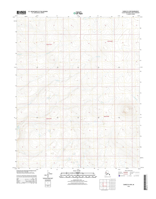 Candle D-4 NW Alaska US Topo Map Image
