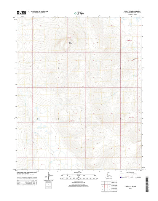 Candle D-5 NW Alaska US Topo Map Image