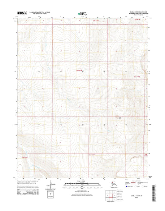 Candle D-5 SW Alaska US Topo Map Image