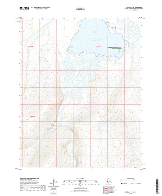 Candle D-6 NW Alaska US Topo Map Image