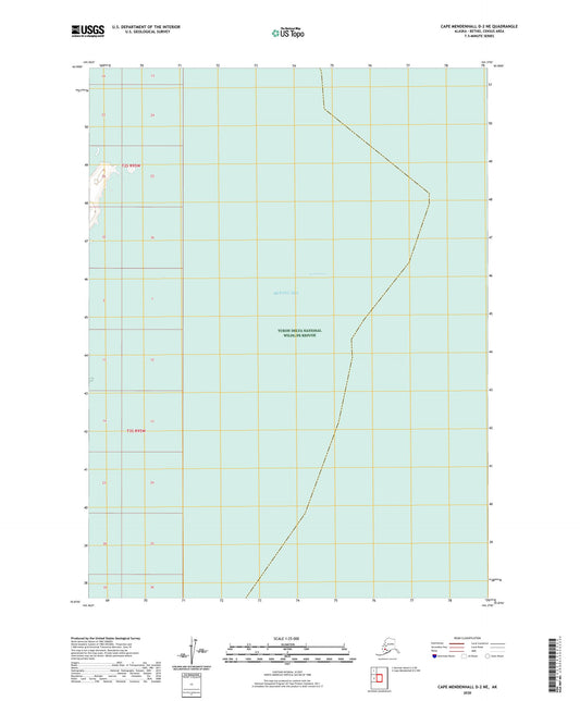 Cape Mendenhall D-2 NE Alaska US Topo Map Image