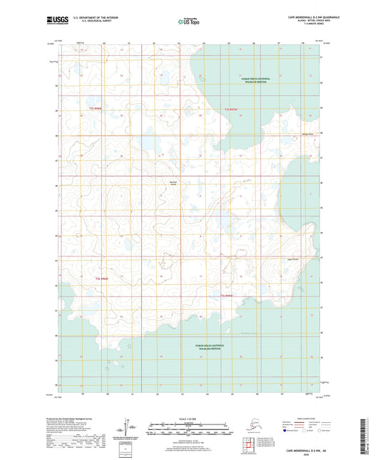 Cape Mendenhall D-2 NW Alaska US Topo Map Image