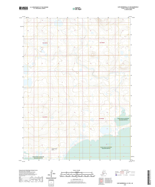 Cape Mendenhall D-3 NE Alaska US Topo Map Image