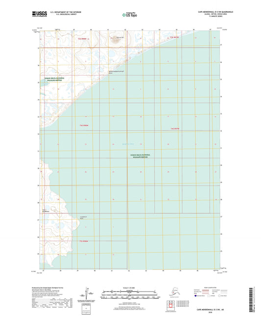 Cape Mendenhall D-3 SW Alaska US Topo Map Image
