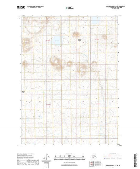 Cape Mendenhall D-4 NE Alaska US Topo Map Image