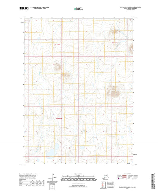 Cape Mendenhall D-4 NW Alaska US Topo Map Image