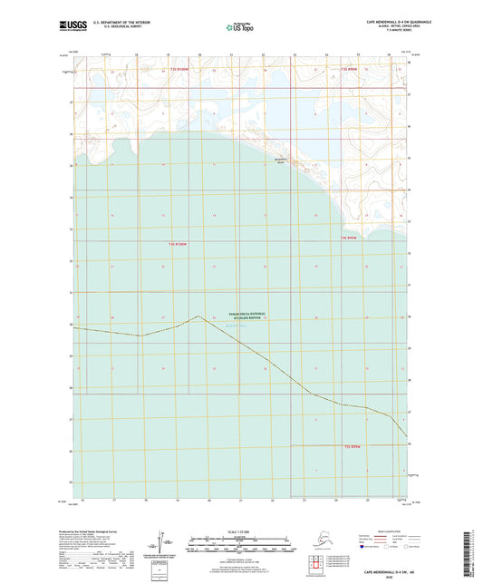 Cape Mendenhall D-4 SW Alaska US Topo Map Image