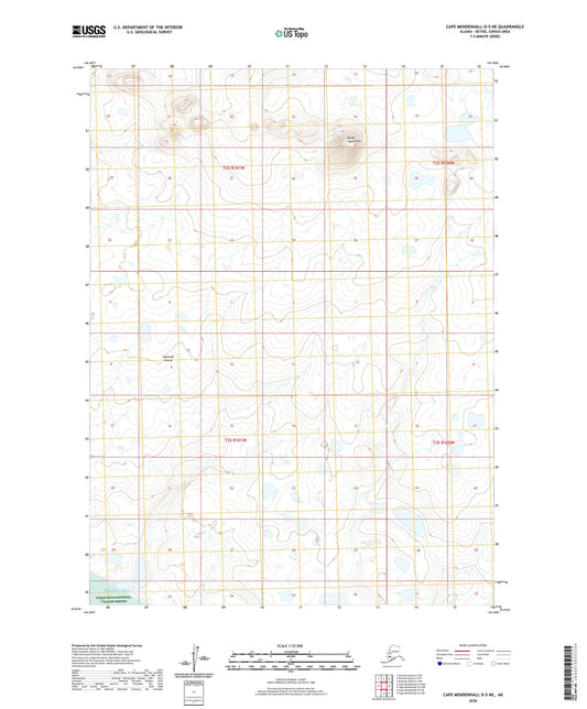 Cape Mendenhall D-5 NE Alaska US Topo Map Image