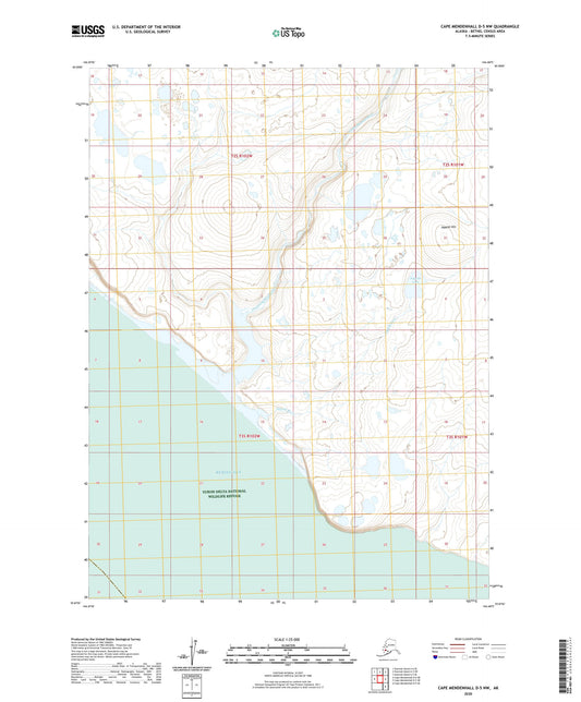 Cape Mendenhall D-5 NW Alaska US Topo Map Image