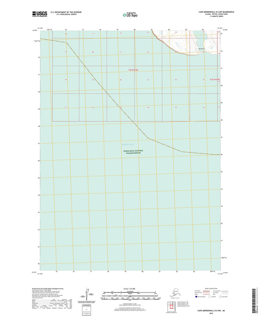 Cape Mendenhall D-6 NW Alaska US Topo Map Image