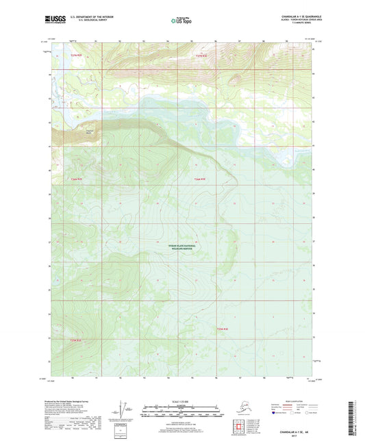 Chandalar A-1 SE Alaska US Topo Map Image