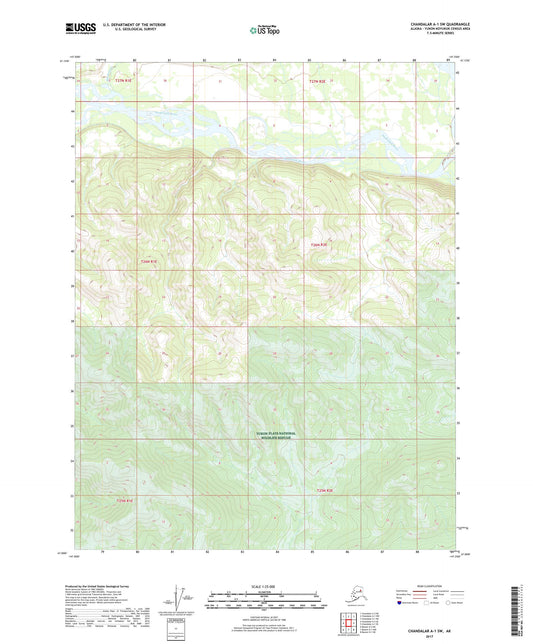 Chandalar A-1 SW Alaska US Topo Map Image