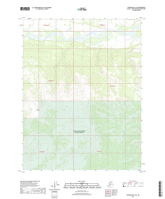 Chandalar A-2 SE Alaska US Topo Map Image