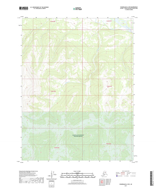 Chandalar A-2 SW Alaska US Topo Map Image