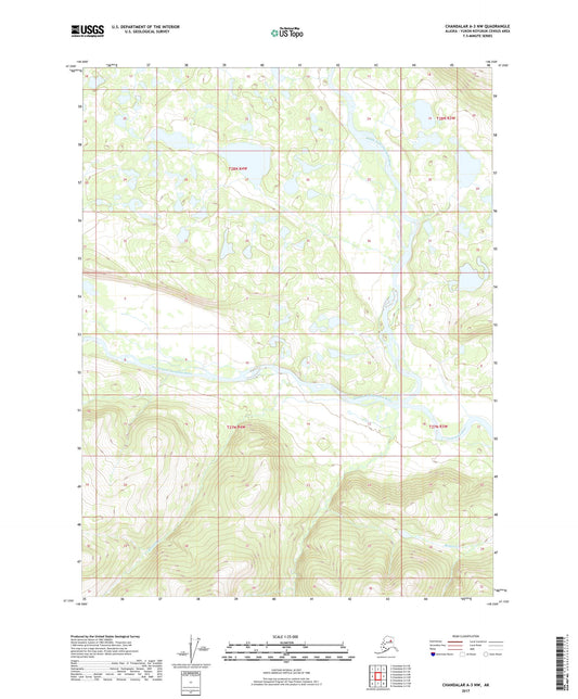 Chandalar A-3 NW Alaska US Topo Map Image