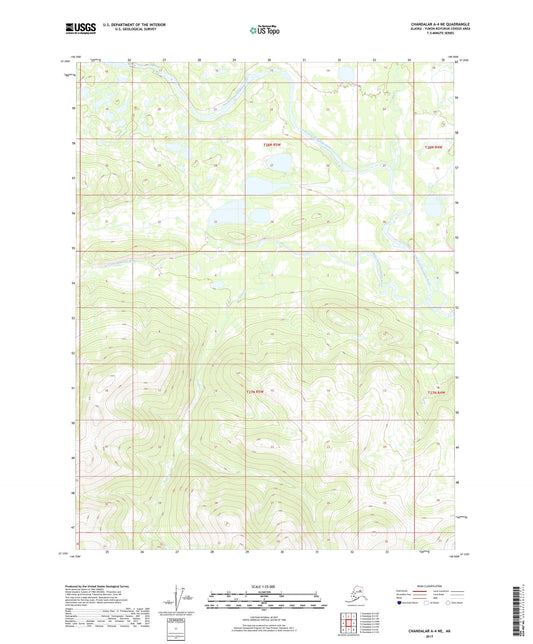 Chandalar A-4 NE Alaska US Topo Map Image