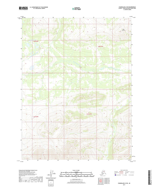 Chandalar A-5 NE Alaska US Topo Map Image