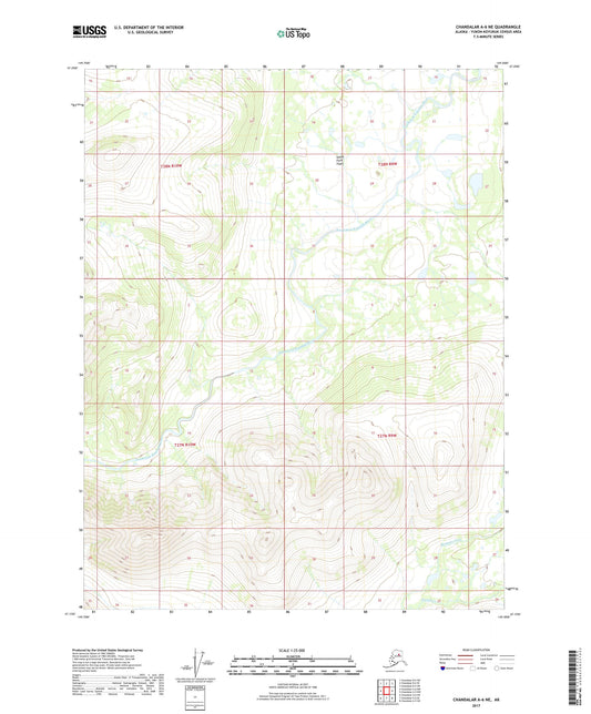 Chandalar A-6 NE Alaska US Topo Map Image