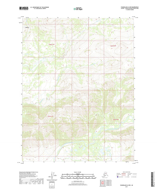 Chandalar A-6 NW Alaska US Topo Map Image