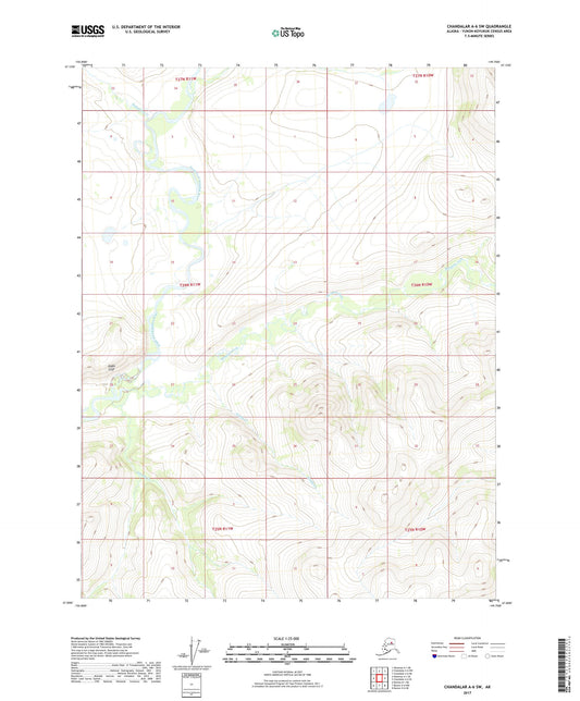 Chandalar A-6 SW Alaska US Topo Map Image