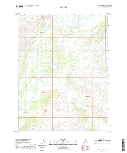 Chandalar B-2 NW Alaska US Topo Map Image