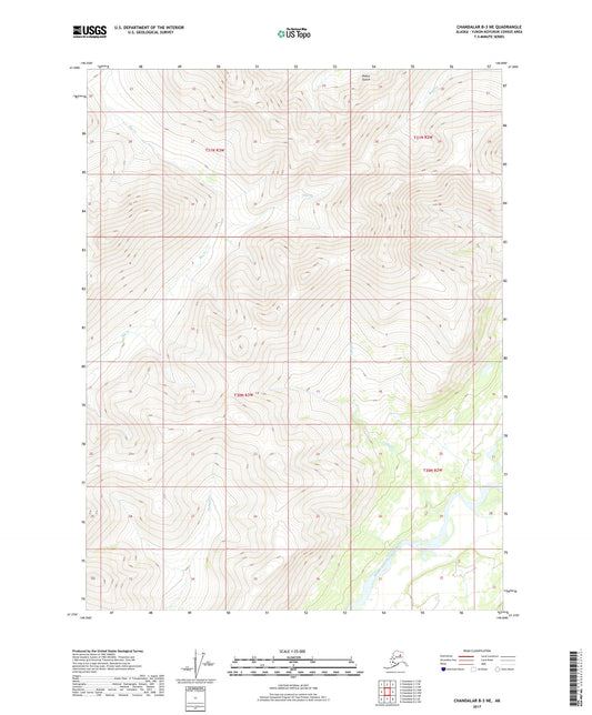 Chandalar B-3 NE Alaska US Topo Map Image