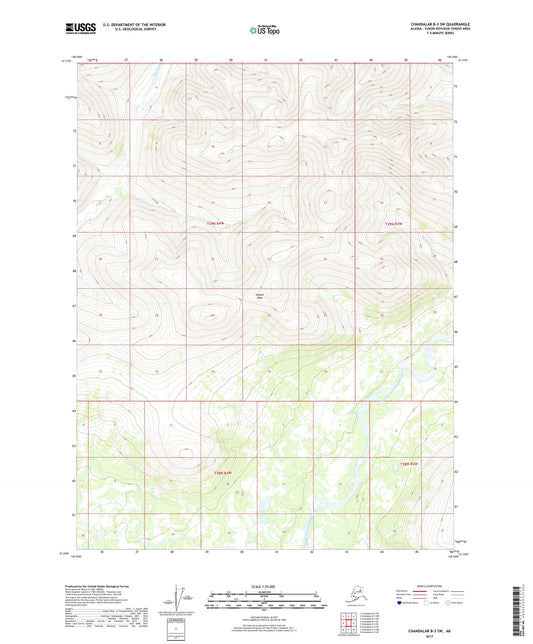 Chandalar B-3 SW Alaska US Topo Map Image