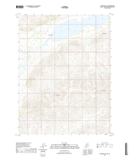 Chandalar B-4 NE Alaska US Topo Map Image