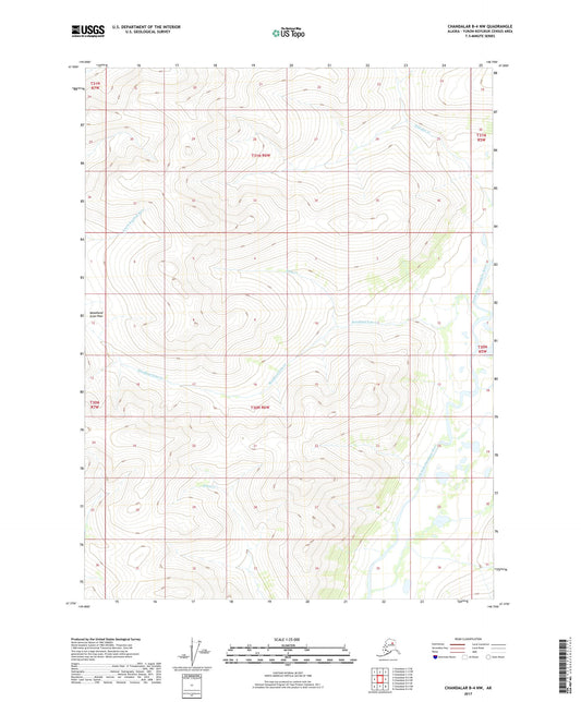 Chandalar B-4 NW Alaska US Topo Map Image