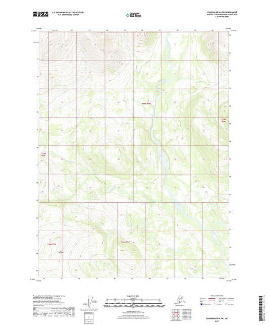 Chandalar B-4 SW Alaska US Topo Map Image
