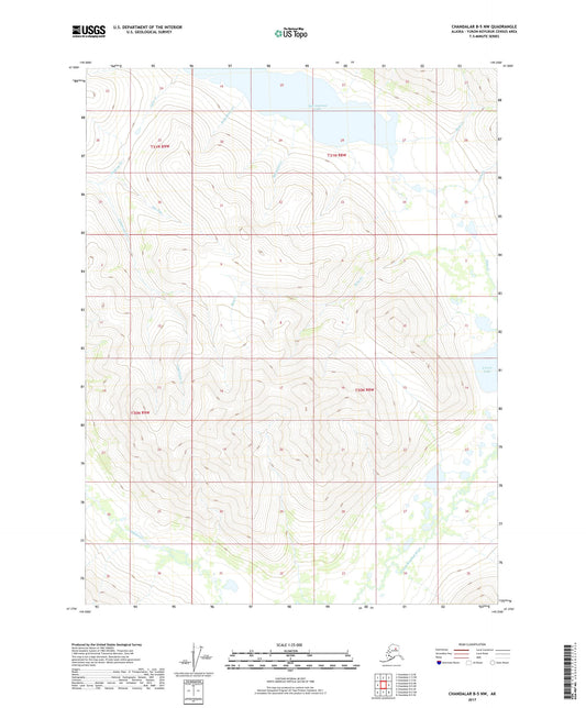 Chandalar B-5 NW Alaska US Topo Map Image