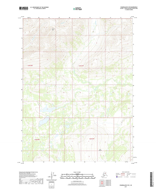 Chandalar B-5 SE Alaska US Topo Map Image