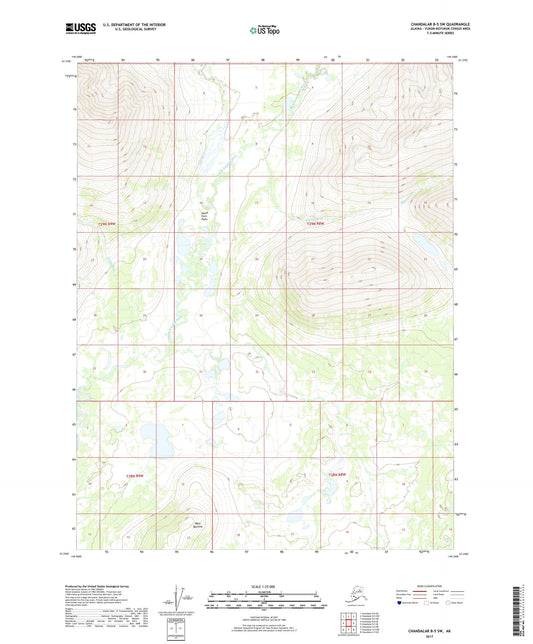 Chandalar B-5 SW Alaska US Topo Map Image