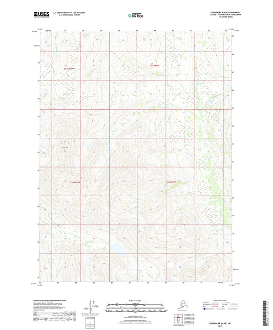 Chandalar B-6 NE Alaska US Topo Map Image