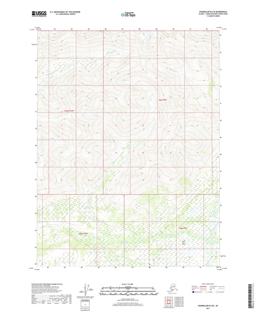 Chandalar B-6 SE Alaska US Topo Map Image